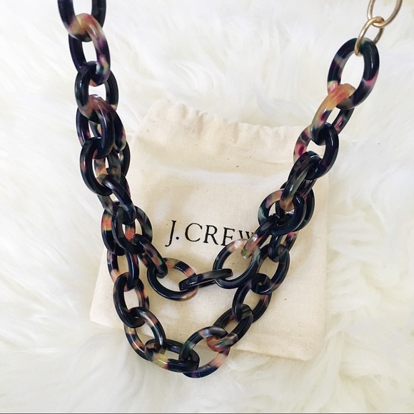 J. Crew Multi Rainbow Layer Tortoise Neckl… - Picture 6 of 7